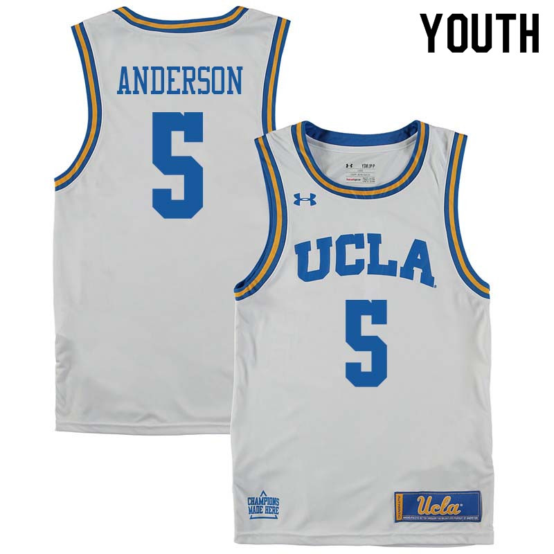 Youth #5 Kyle Anderson UCLA Bruins College Basketball Jerseys Sale-White